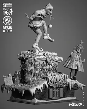 Grinch, Cindy and Max Diorama thumbnail 3