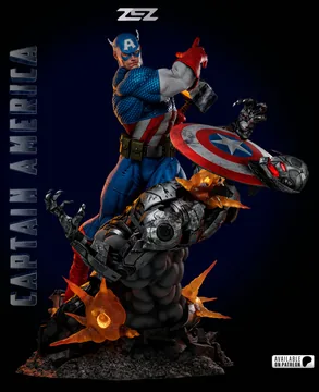 Captain America Sculpture thumbnail 6
