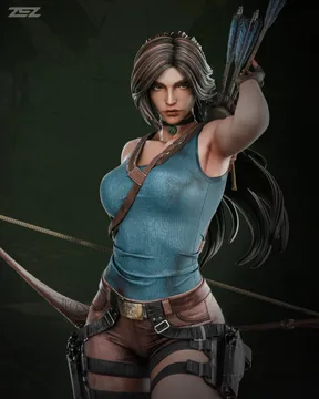 Lara Croft Sculpture thumbnail 6