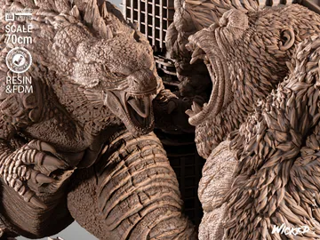 Godzilla VS Kong Diorama thumbnail 6