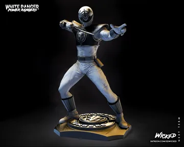 White Ranger Sculpture thumbnail 3