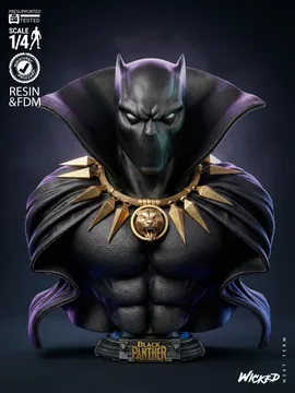 Black Panther Bust thumbnail 1