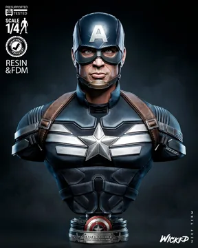 Captain America Bust thumbnail 1