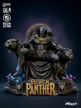 Black Panther Sculpture thumbnail 1