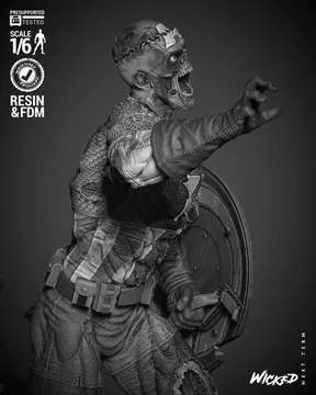 Captain America Zombie Sculpture thumbnail 6