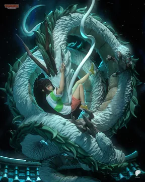 Chihiro & Haku Sculpture thumbnail 4