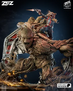 Groot And Rocket Sculpture thumbnail 2