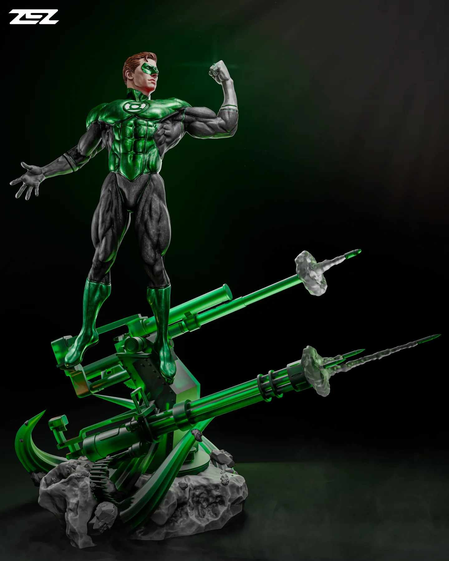 Green Lantern Sculpture