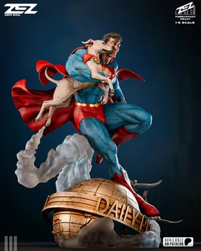 Superman and Krypto Sculpture thumbnail 4