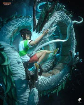 Chihiro & Haku Sculpture thumbnail 3