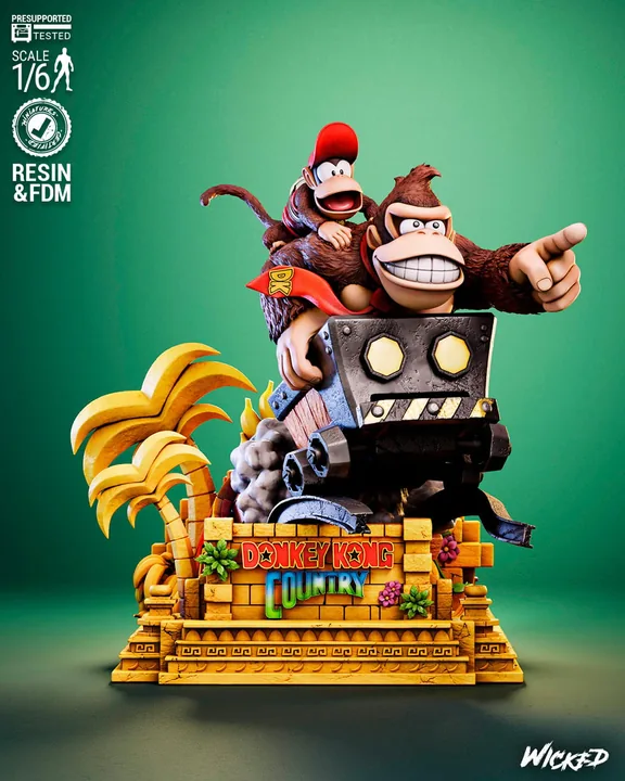 Donkey and Diddy Diorama