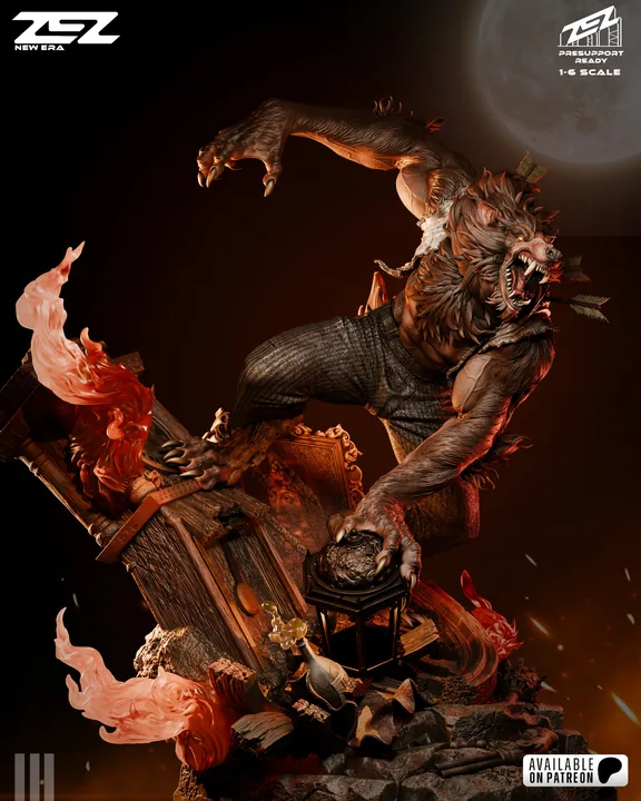 Werewolf Sculpture
