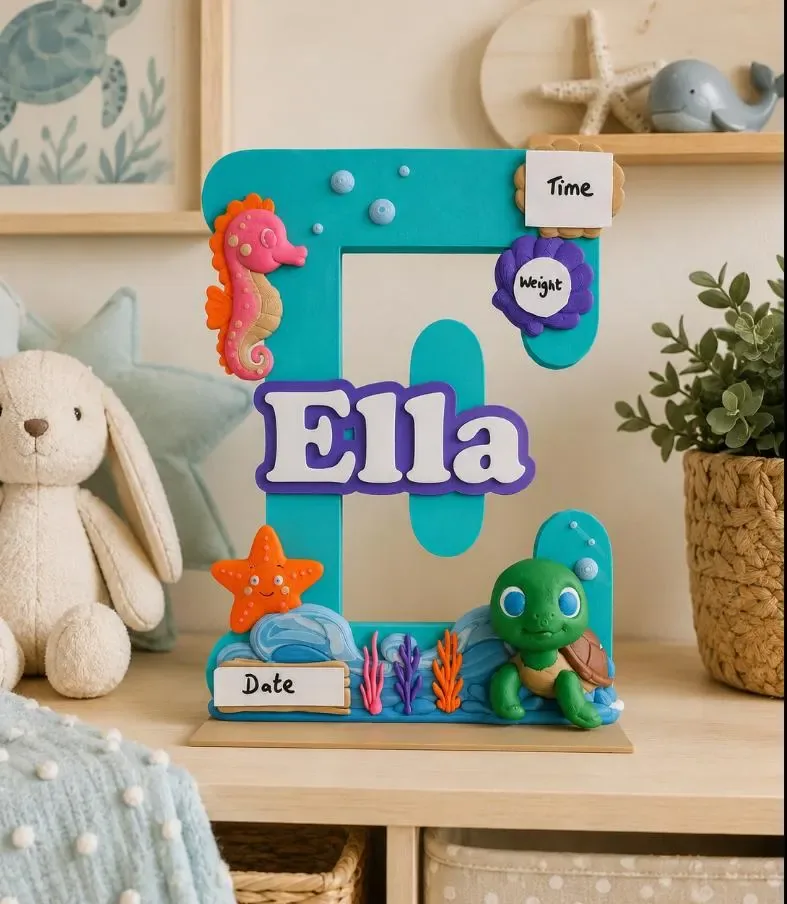 Under the Sea Birth Plaque