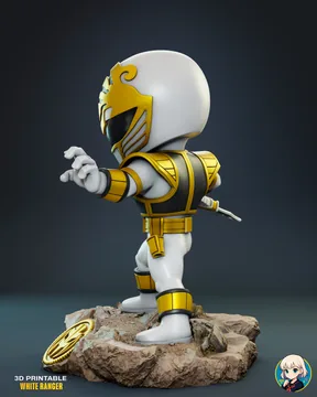 White Ranger Chibi thumbnail 2