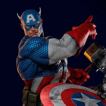 Captain America Sculpture thumbnail 5