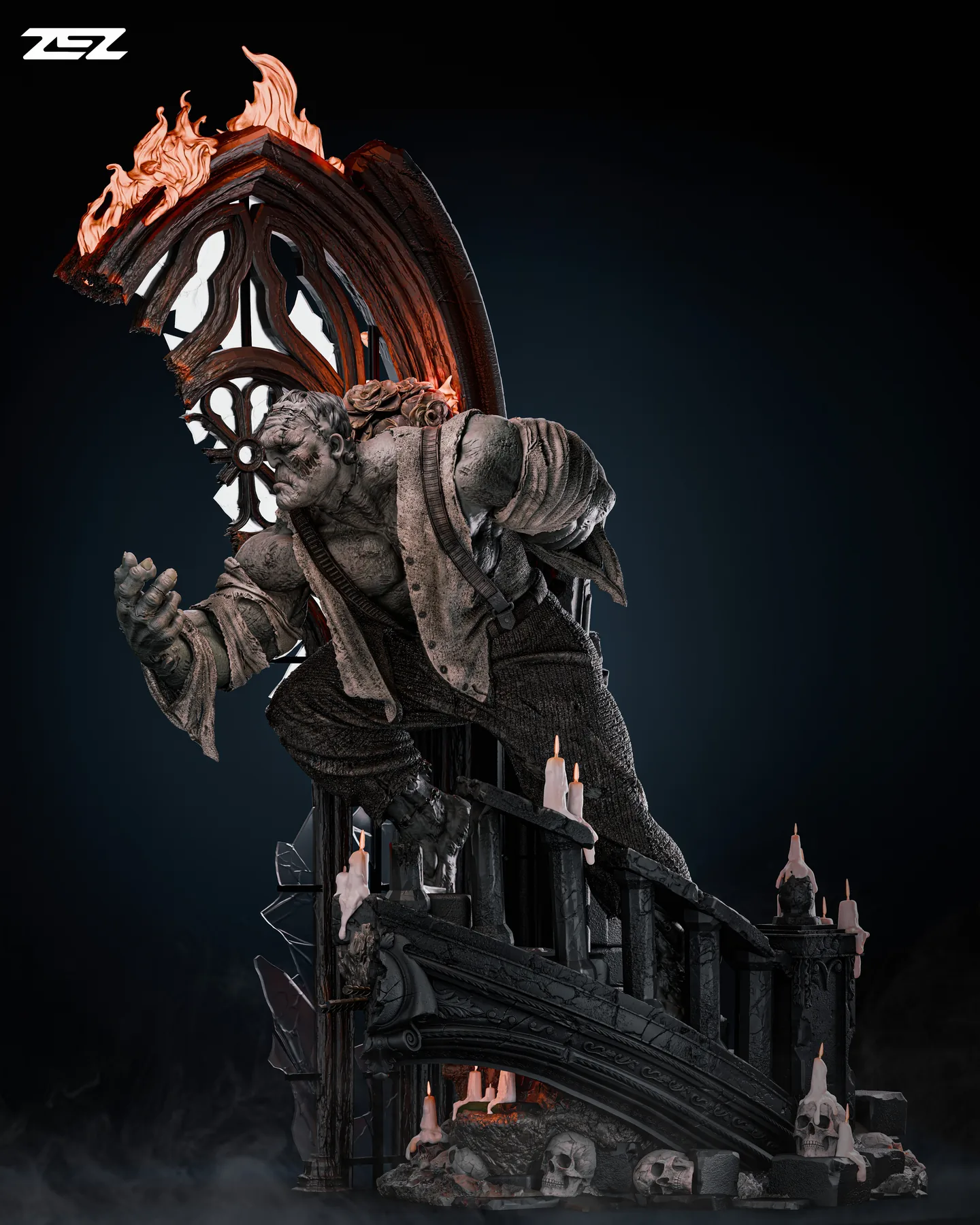 Frankenstein Sculpture