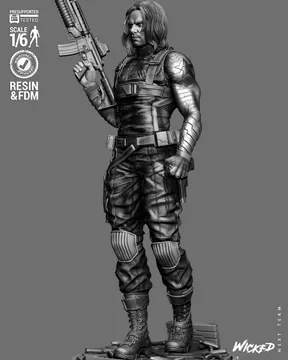 Winter Soldier Sculpture thumbnail 2