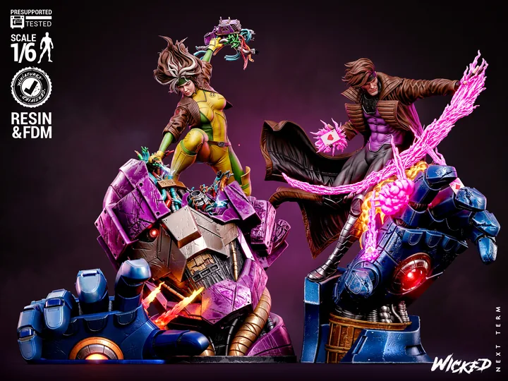 Rogue and Gambit Diorama