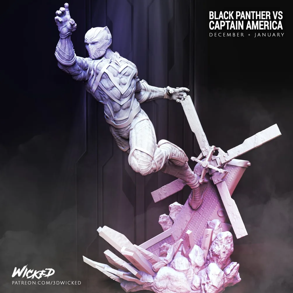 Black Panther Sculpture