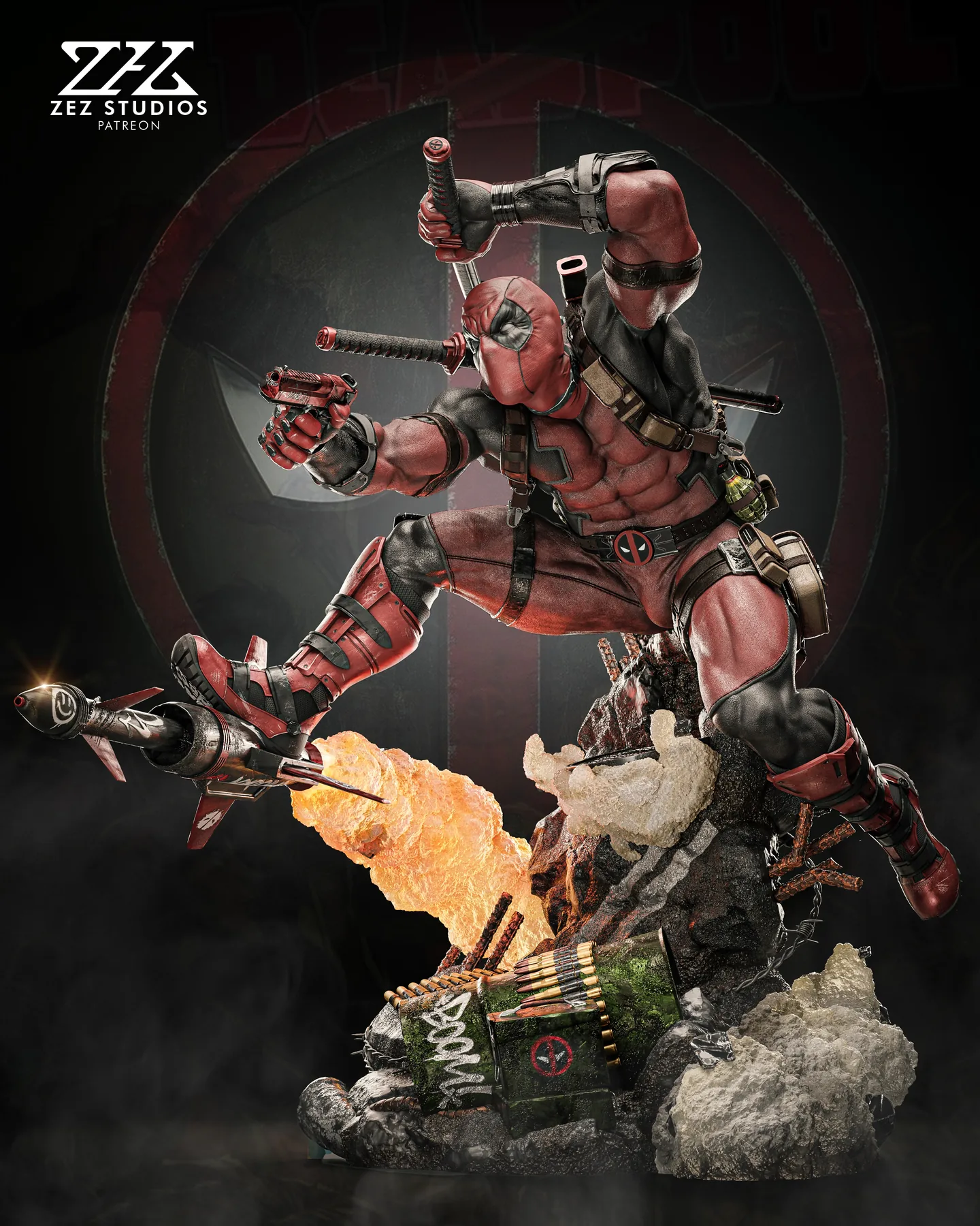 Deadpool Sculpture
