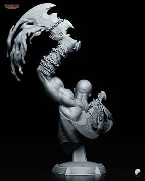 Kratos Bust thumbnail 5