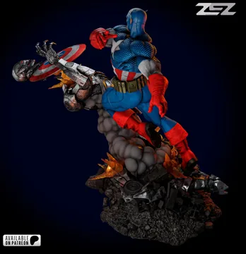 Captain America Sculpture thumbnail 2