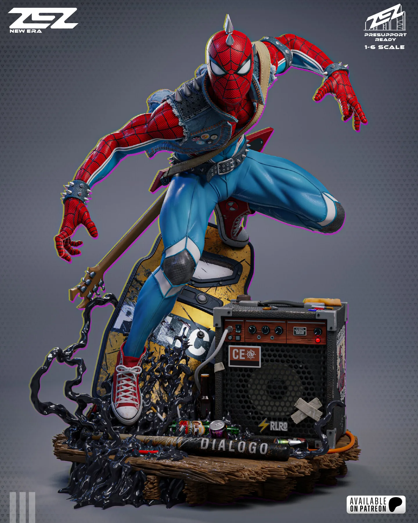 Spider-Punk Sculpture