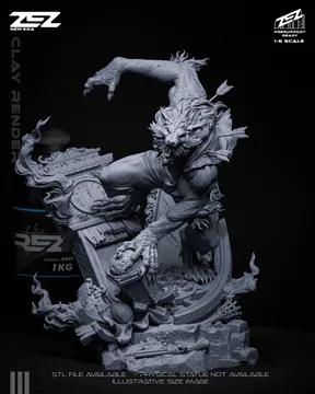 Werewolf Sculpture thumbnail 6