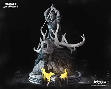 Geralt de Rivia Sculpture thumbnail 2