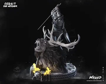 Geralt de Rivia Sculpture thumbnail 3