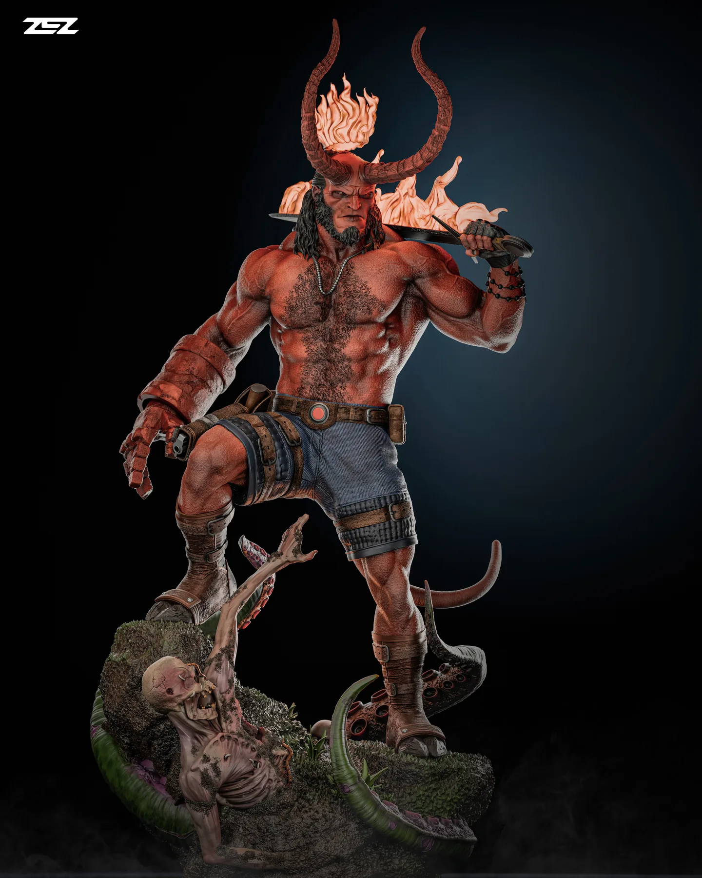 Hellboy Sculpture