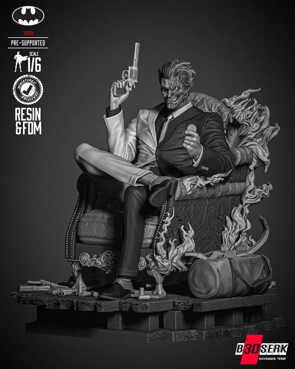 Two Face Sculpture