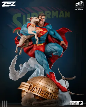 Superman and Krypto Sculpture thumbnail 1