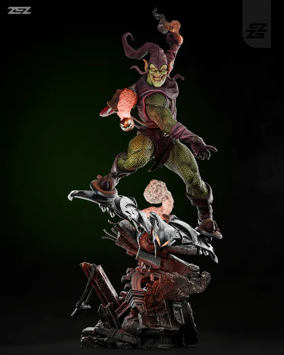 Green Goblin Sculpture