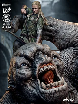 Legolas Vs Troll Diorama thumbnail 2
