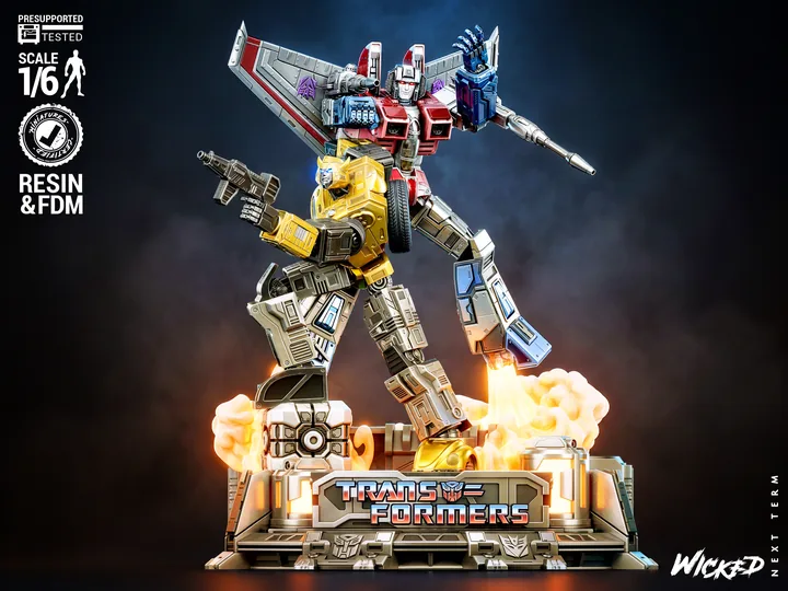Wicked August 2026 Term Tranformers Bumbublee and Starscream Diorama
