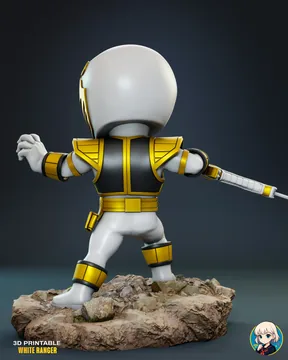 White Ranger Chibi thumbnail 3