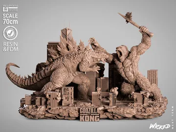 Godzilla VS Kong Diorama thumbnail 1
