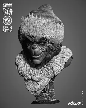 Grinch Bust thumbnail 2