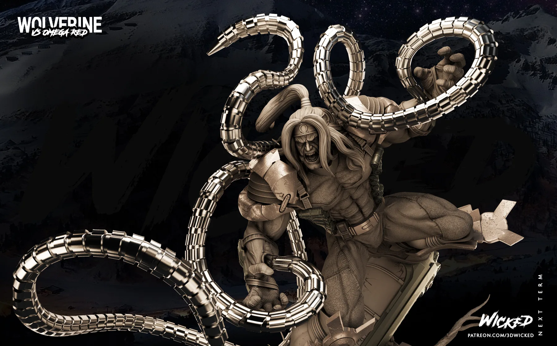 Omega Red Sculpture