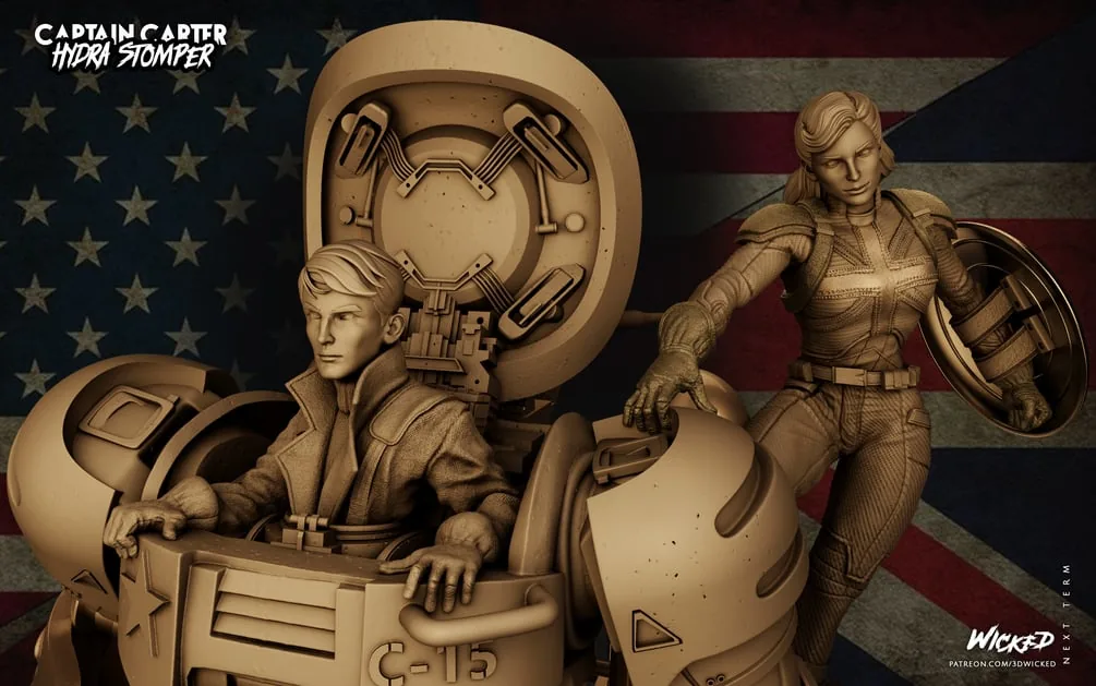 Cap. Carter + Hydra Stomper Sculpture