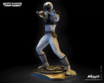 White Ranger Sculpture thumbnail 1