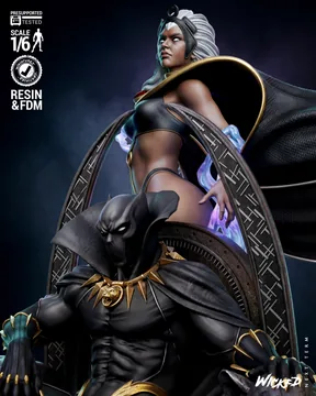 Black Panther and Storm Diorama thumbnail 3