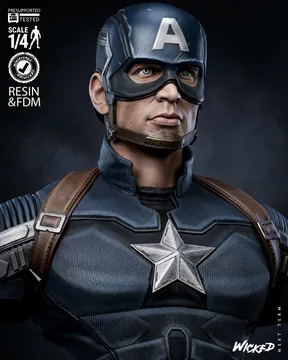 Captain America Bust thumbnail 3