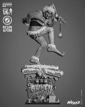Grinch (Jim Carry) Sculpture thumbnail 1