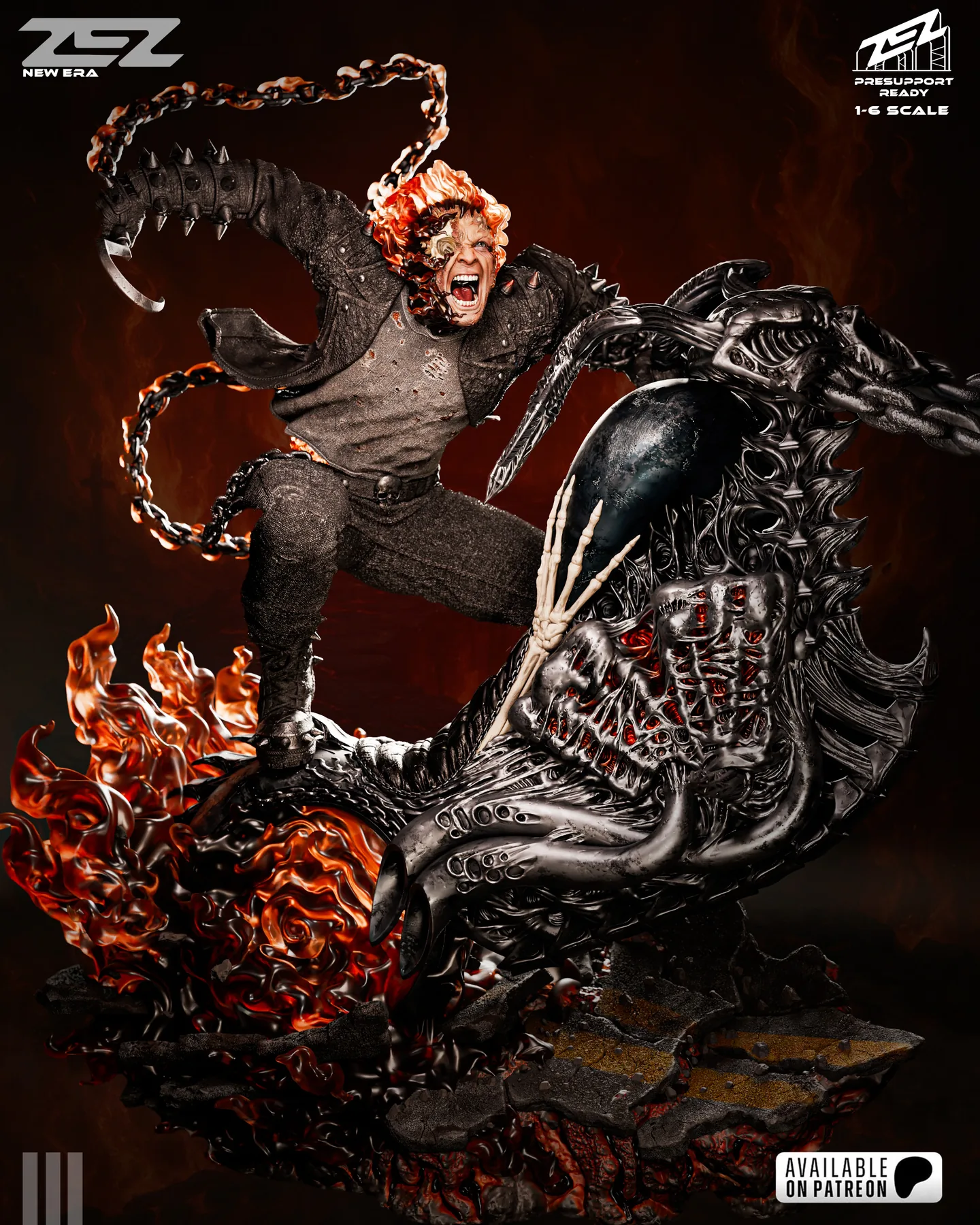 Ghost Rider Sculpture