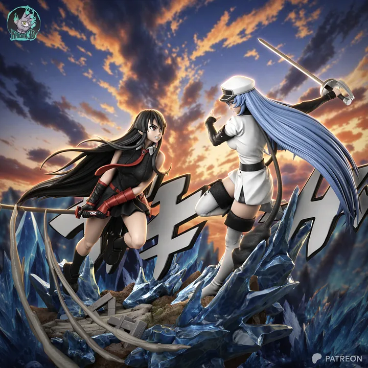 Akame and Esdeath Diorama