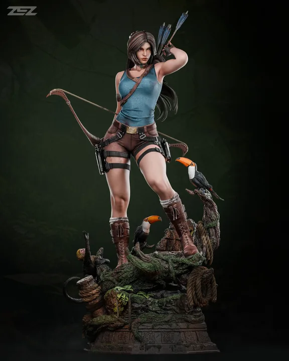 Lara Croft Sculpture