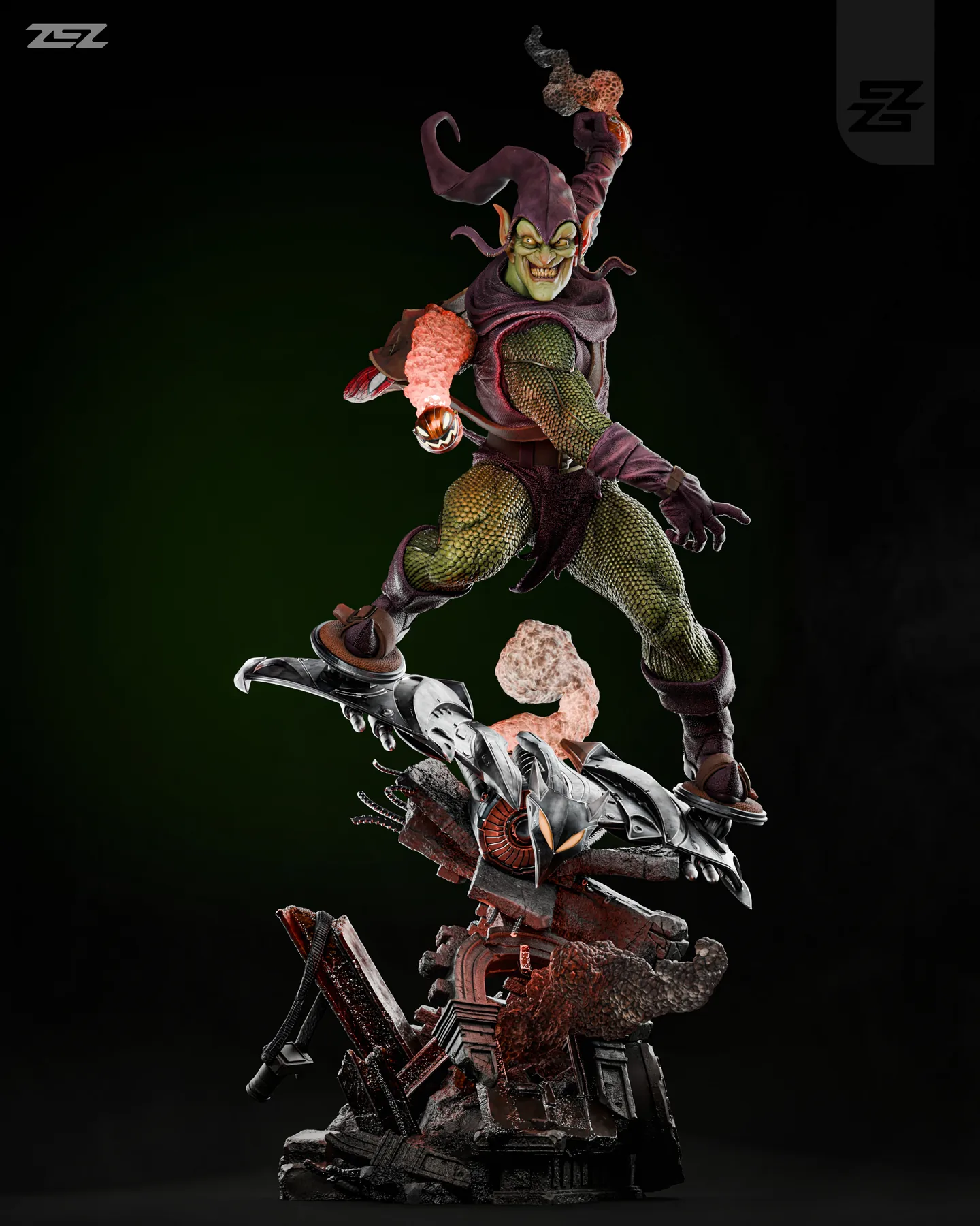 Green Goblin Sculpture