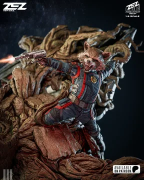 Groot And Rocket Sculpture thumbnail 3